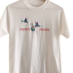 Vintage Missouri T-Shirt with Flowers and Hummingbirds